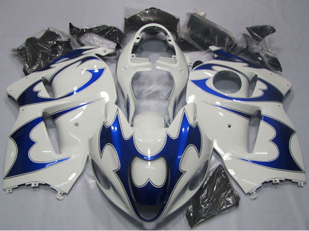 1996-2007 White Blue Suzuki GSXR 1300 Hayabusa Motorcycle Fairing Kits UK Stores