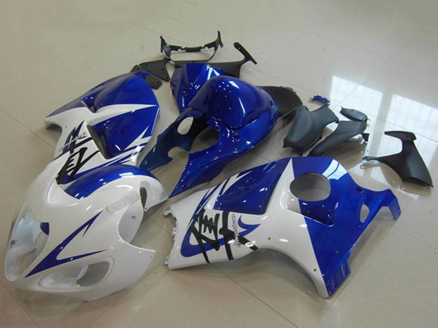 1996-2007 White Blue Suzuki GSXR 1300 Hayabusa Motorcycle Fairing UK Stores