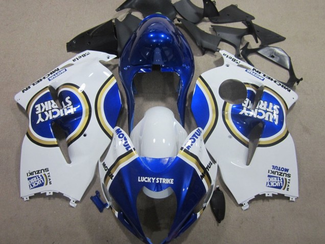 1996-2007 White Blue Motul Lucky Strike Suzuki GSXR 1300 Hayabusa Motorcycle Fairings UK Stores
