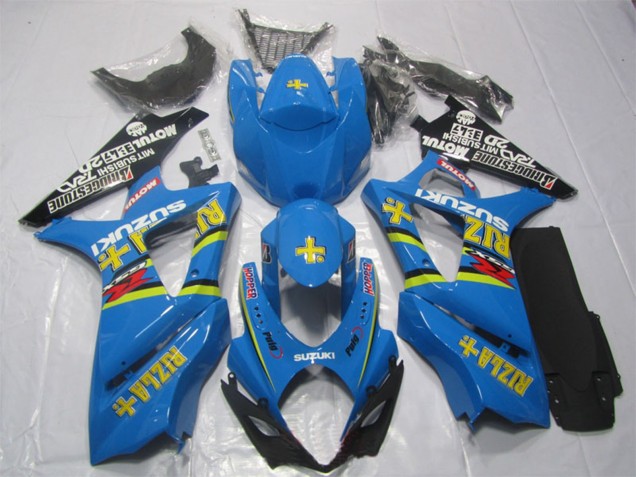 2007-2008 Blue Gold Black Rizla Suzuki GSXR 1000 Bike Fairings UK Stores