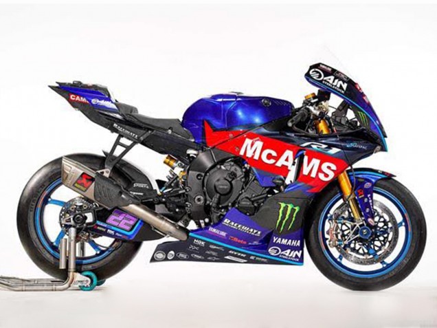 2002-2003 Blue Red McAMS Green Monster Yamaha YZF R1 Motorcycle Fairings UK Stores