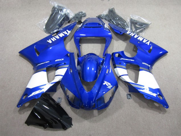 1998-1999 Blue White with Decal Yamaha YZF R1 Motorcycle Fairings UK Stores
