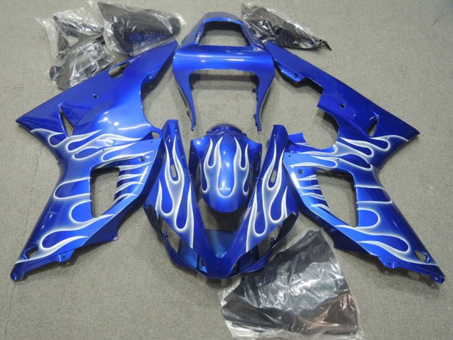 2000-2001 Blue White Flame Yamaha YZF R1 Motorcycle Fairings UK Stores