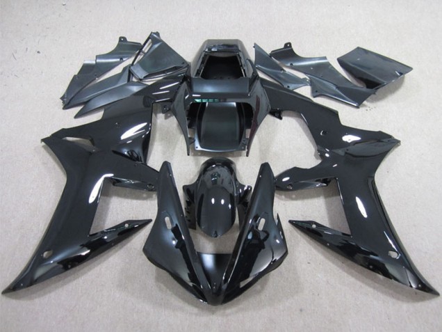 2002-2003 Glossy Black Plain Yamaha YZF R1 Motorcycle Fairings UK Stores