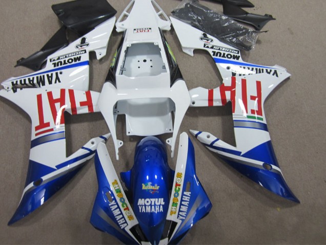 2002-2003 White Blue Red Motul Fiat Yamaha YZF R1 Motorcycle Fairing UK Stores
