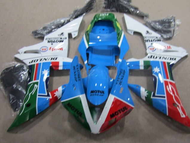 2002-2003 White Blue Green Red Black Motul Yamaha YZF R1 Motorcycle Fairings UK Stores