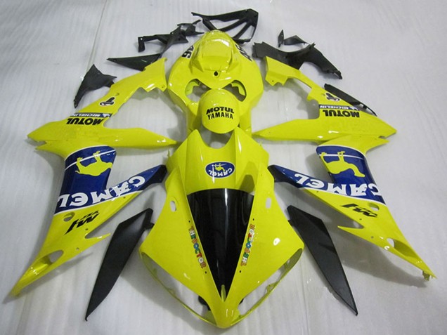 2004-2006 Yellow Blue Black White Camel Motul Yamaha YZF R1 Motorcycle Fairings UK Stores