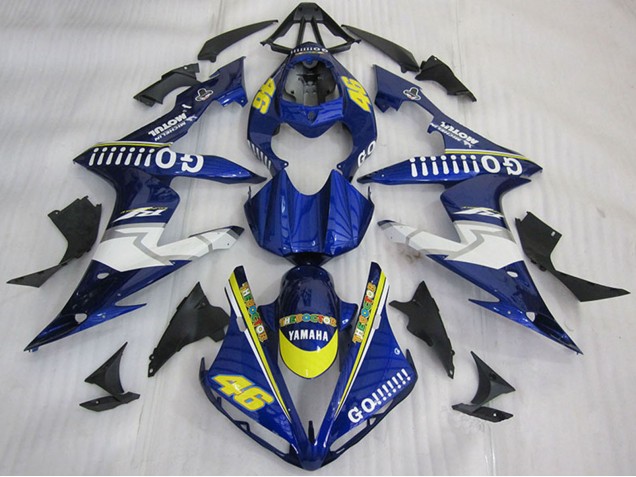 2004-2006 Blue Yellow White Go 46 Yamaha YZF R1 Motorcycle Fairings UK Stores