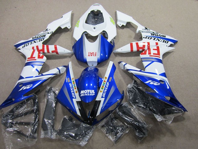 2004-2006 White Blue Motul Fiat Yamaha YZF R1 Motorcycle Fairings UK Stores