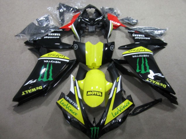2007-2008 Red Yellow Black Green Monster Motul Leovince Yamaha YZF R1 Motorcycle Fairings UK Stores