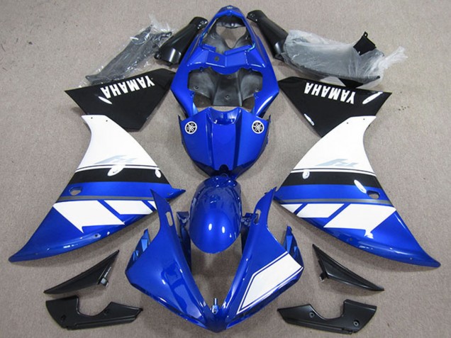 2009-2011 Blue White Black Yamaha YZF R1 Motorcycle Fairings UK Stores