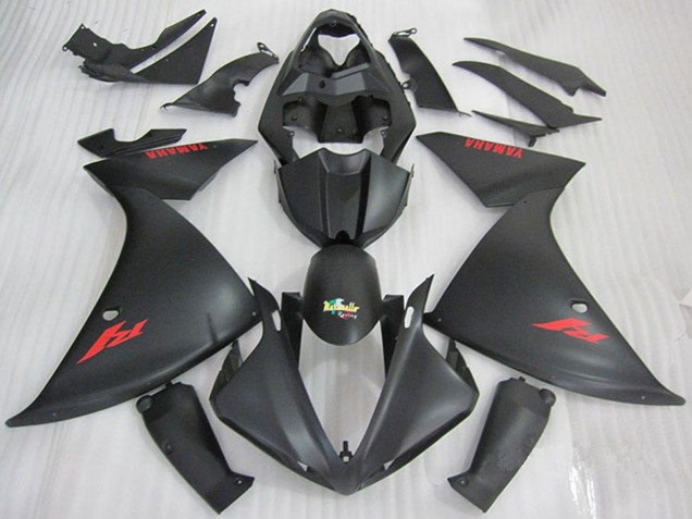 2009-2011 Matte Black Red Decal Yamaha YZF R1 Motorcycle Fairings UK Stores