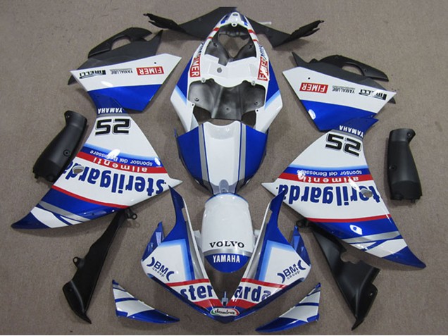 2012-2014 White Blue Red Black Fimer Sterilgarda Yamaha YZF R1 Motorcycle Fairings UK Stores