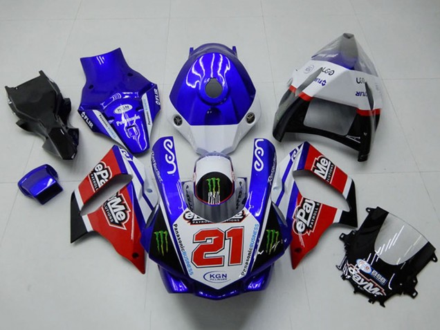 2015-2019 White Blue Red Black Green Monster 21 Yamaha YZF R1 Motorcycle Fairings UK Stores