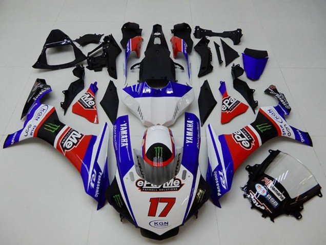 2015-2019 White Blue Red Black Green Monster Yamaha YZF R1 Motorcycle Fairings UK Stores