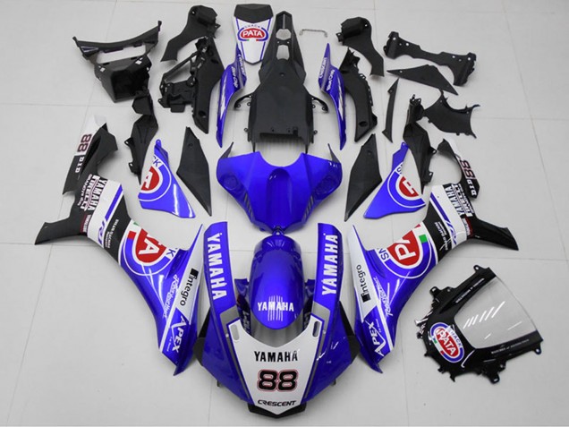 2015-2019 White Blue Black Red PATA 88 Yamaha YZF R1 Motorcycle Fairings UK Stores