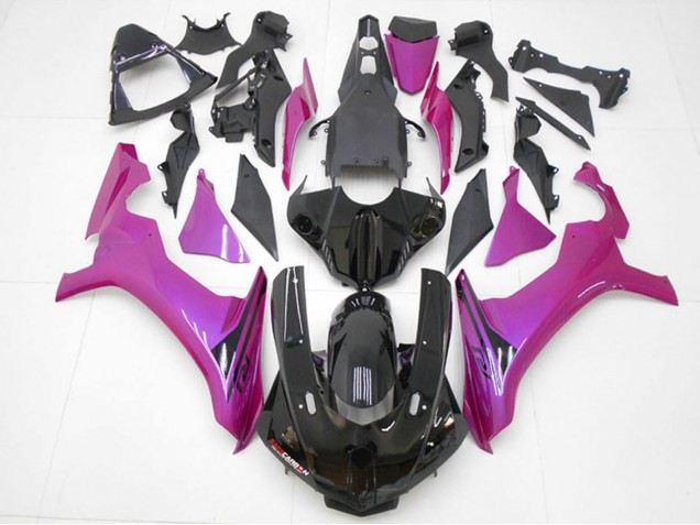 2015-2019 Glossy Black Pink Yamaha YZF R1 Motorcycle Fairings UK Stores