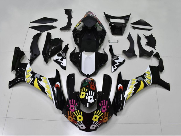 2015-2019 Black White Yellow Pink Shark Yamaha YZF R1 Motorcycle Fairings UK Stores