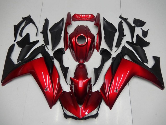 2015-2018 Red Matte Black Yamaha YZF R3 Motorcycle Fairings UK Stores