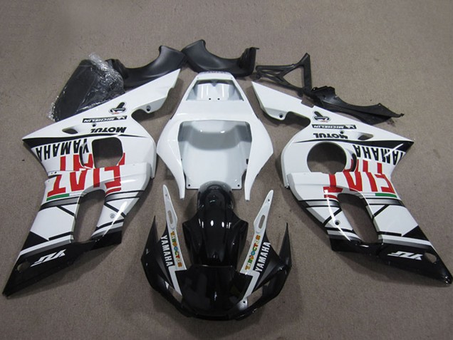 1998-2002 White Glossy Black Fiat Motul Michelin Yamaha YZF R6 Motorcycle Fairings UK Stores