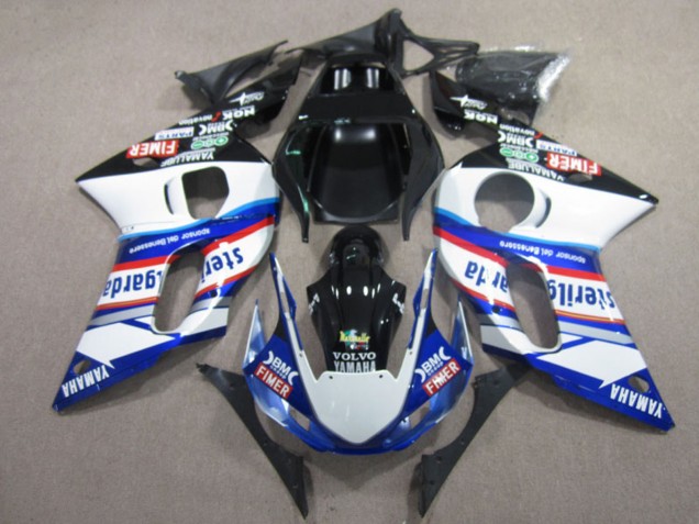 1998-2002 White Blue Red Black Vilvo Fimer Sterilgarda Yamaha YZF R6 Motorcycle Fairings UK Stores