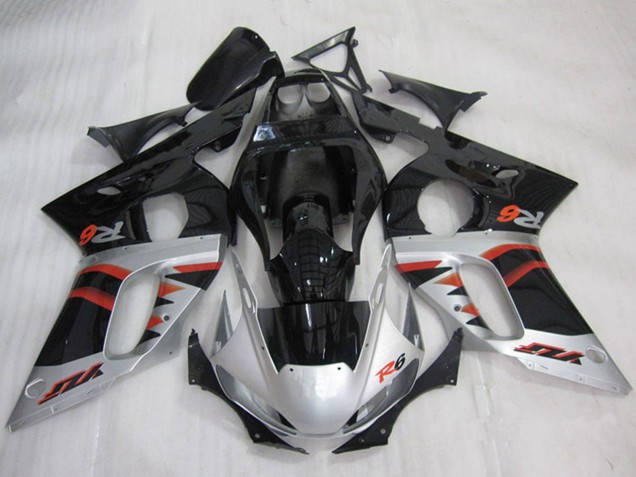 1998-2002 Silver Red Glossy Black Yamaha YZF R6 Motorcycle Fairings UK Stores