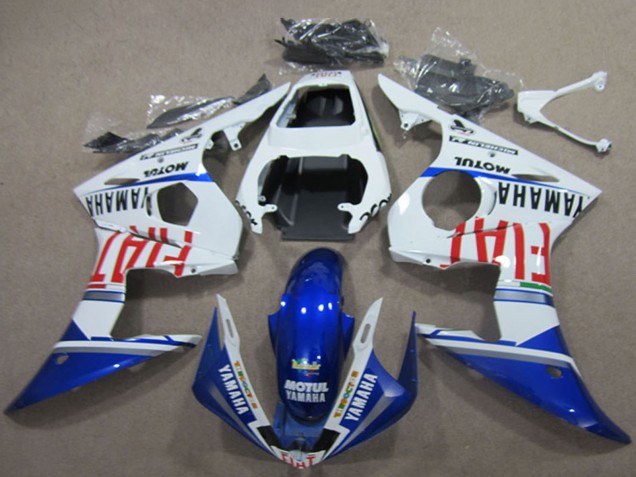 2003-2004 White Blue Red Fiat Motul Yamaha YZF R6 Motorcycle Fairings UK Stores
