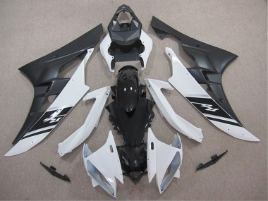2006-2007 White Glossy Black Matte Black Yamaha YZF R6 Motorcycle Fairings UK Stores