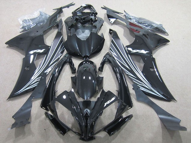 2006-2007 Glossy Black Matte Black White Yamaha YZF R6 Motorcycle Fairings UK Stores