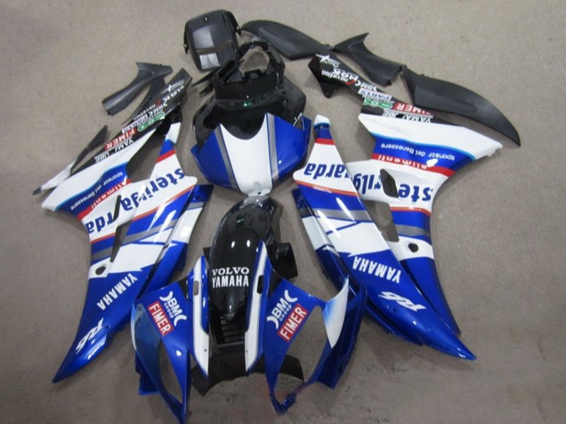 2006-2007 White Blue Red Sterilgarda Volvo Fimer Yamaha YZF R6 Motorcycle Fairings UK Stores