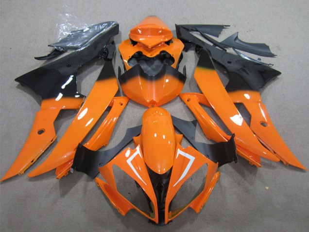 2008-2016 Orange Glossy Black Yamaha YZF R6 Motorcycle Fairing UK Stores