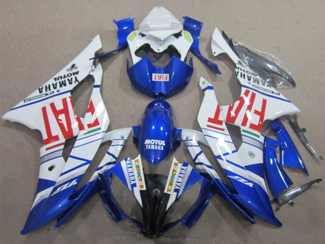 2008-2016 White Blue Red Motul Fiat Yamaha YZF R6 Motorcycle Fairings UK Stores