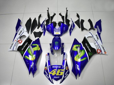 2017-2023 White Blue Black Green Monster MoviStar 46 Yamaha YZF R6 Motorcycle Fairings UK Stores