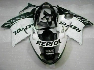 1996-2007 White Black Repsol Honda CBR1100XX Replacement Motorcycle Fairings UK Stores