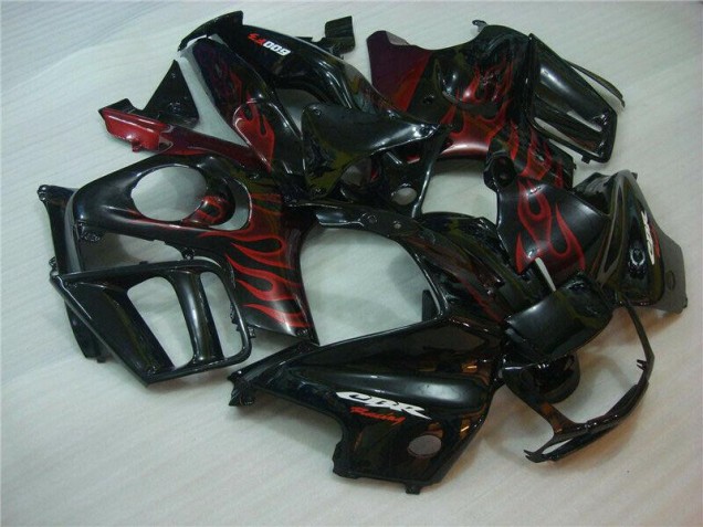 1995-1998 Black Red Flame Honda CBR600 F3 Motorcyle Fairings UK Stores 1995-1998 Black Red Flame Honda CBR600 F3 Motorcyle Fairings UK Stores