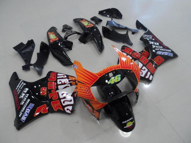 1998-1999 Black Rossi Honda CBR900RR 919 Motorbike Fairing Kits UK Stores 1998-1999 Black Rossi Honda CBR900RR 919 Motorbike Fairing Kits UK Stores