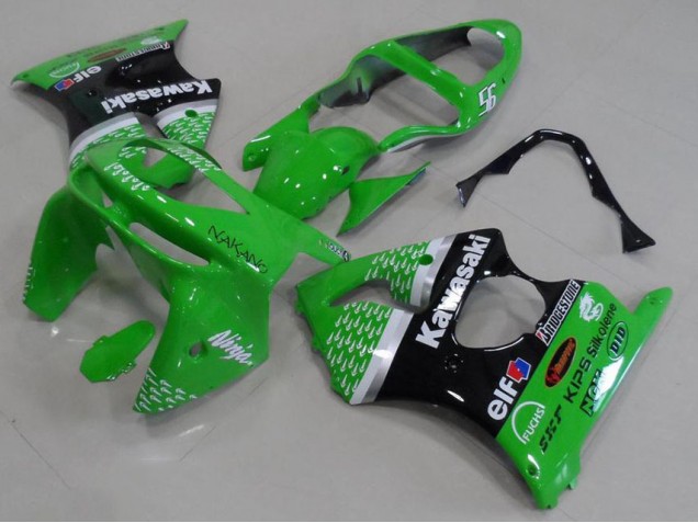 1998-1999 Green Black Kawasaki ZX6R Motorbike Fairing UK Stores 1998-1999 Green Black Kawasaki ZX6R Motorbike Fairing UK Stores