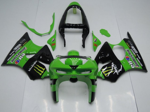 1998-1999 Green Monster Kawasaki ZX6R Motor Bike Fairings UK Stores 1998-1999 Green Monster Kawasaki ZX6R Motor Bike Fairings UK Stores