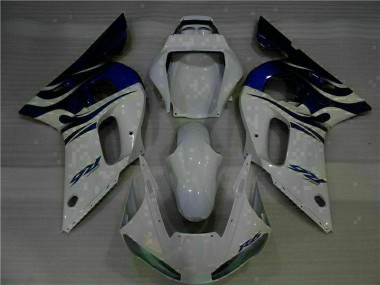 1998-2002 White Blue Yamaha YZF R6 Bike Fairings UK Stores