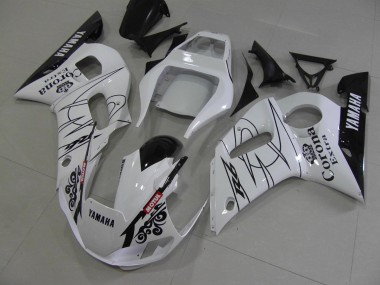 1998-2002 White Black Corona Yamaha YZF R6 Motorcycle Fairing Kits UK Stores