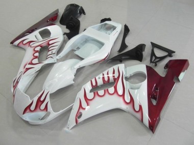 1998-2002 Red Flame Yamaha YZF R6 Motorcycle Fairing UK Stores