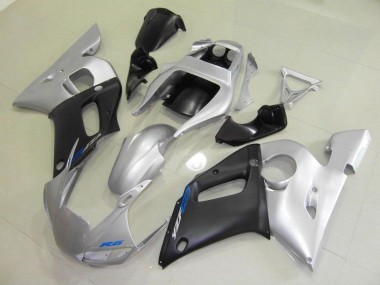 1998-2002 Black Silver Yamaha YZF R6 Motorcycle Fairings Kit UK Stores
