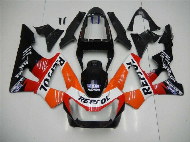 2000-2001 Orange Red Black Repsol Honda CBR900RR 929RR Motorbike Fairing Kits UK Stores 2000-2001 Orange Red Black Repsol Honda CBR900RR 929RR Motorbike Fairing Kits UK Stores