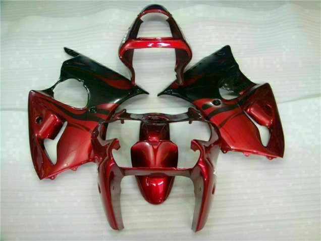 2000-2002 Red Black Kawasaki ZX6R Bike Fairing Kit UK Stores