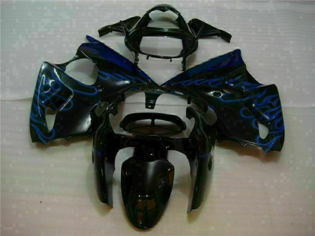 2000-2002 Black with Blue Flame Kawasaki ZX6R Motorbike Fairings UK Stores 2000-2002 Black with Blue Flame Kawasaki ZX6R Motorbike Fairings UK Stores