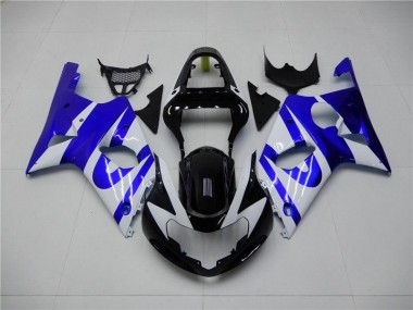 2000-2002 Blue White Suzuki GSXR 1000 Bike Fairing Kit UK Stores
