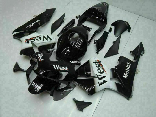 2003-2004 Black West Honda CBR600RR Motorcycle Fairings Kit UK Stores 2003-2004 Black West Honda CBR600RR Motorcycle Fairings Kit UK Stores