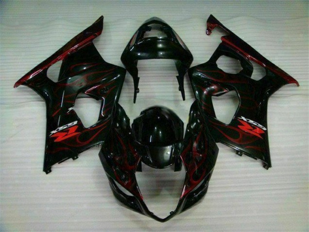 2003-2004 Red Flame Suzuki GSXR 1000 Bike Fairing Kit UK Stores 2003-2004 Red Flame Suzuki GSXR 1000 Bike Fairing Kit UK Stores