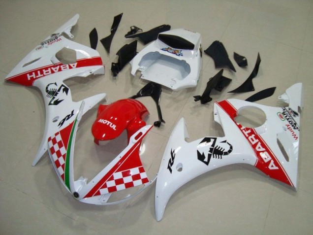 2003-2005 Red White Yamaha YZF R6 Motorbike Fairing Kits & Bodywork UK Stores 2003-2005 Red White Yamaha YZF R6 Motorbike Fairing Kits & Bodywork UK Stores