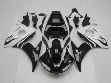 2003-2005 Black and White Yamaha YZF R6 Motor Bike Fairings UK Stores